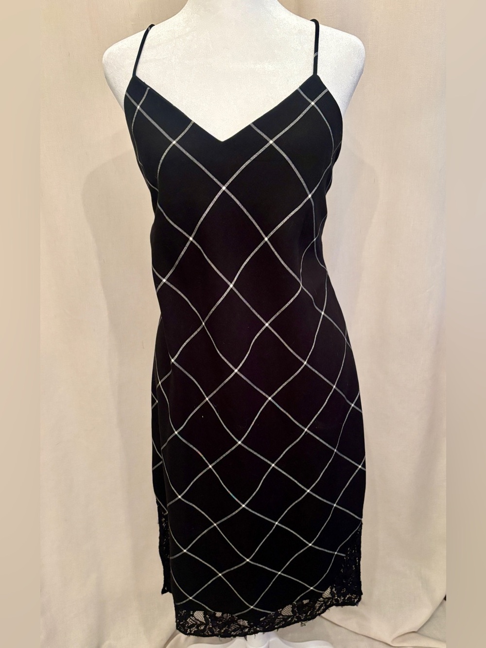 1.State Plaid Midi Dress — Size M